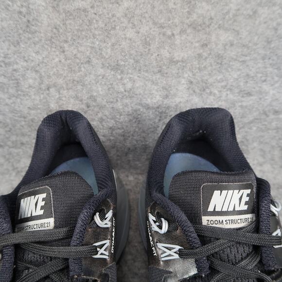 Nike Shoes Womens 10.5 Athletic Trainer Zoom Structure 21 Running Sneakers Black - Picture 3 of 13